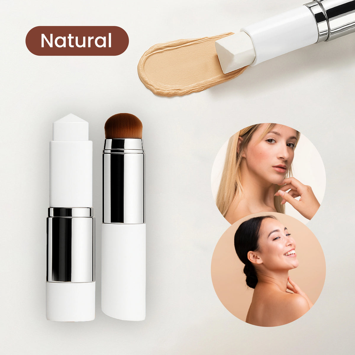Bexola 2-in-1 Foundation Stick & Brush